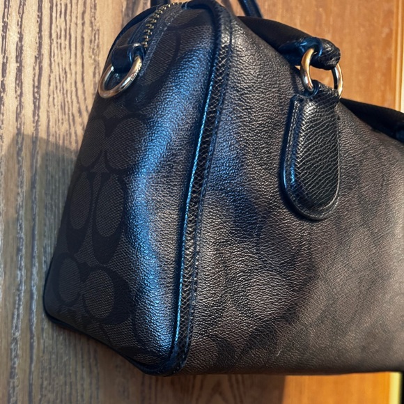 COACH F34084 SIGNATURE MINI BENNETT SATCHEL LIGHT GOLD/BROWN/BLACK - Picture 6 of 14